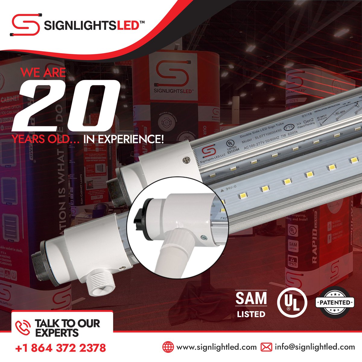 signlightled's tweet image. #SIGNLIGHTSLED is 20 Years Old… NOT IN AGE BUT IN EXPERIENCE! That says it all…
Being in the #Signlighting Business for 20 Years, Speaks about our Quality, Technology, Commitment, and Dedication toward Our Customers!

Call us on 📞 864-372-2378
or
Visit: signlightled.com