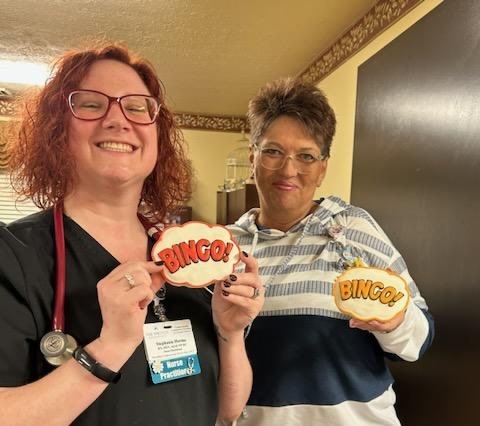 Tuesday was National Bingo day! Not only did we play bingo, we had fun cookies made for the occasion. Thank you Gina VanSickle for the tasty treat!!