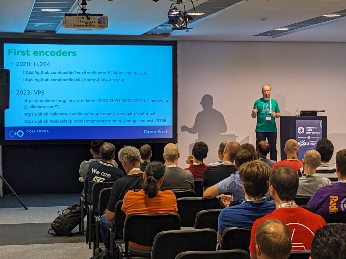 Andrzej Pietrasiewicz explaining stateless video codecs at #EmbeddedOSSummit in Prague