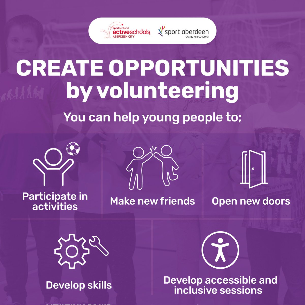 ASC_BucksDyce's tweet image. We are looking to grow our incredible Team of helpers as we look forward to next term.
If you are in a position to spare 1 Hr per week  to help, we would be delighted to hear from you.
Feel free to reach out!
#volunteeringopportunity #ActiveCommunity #HealthAndWellness