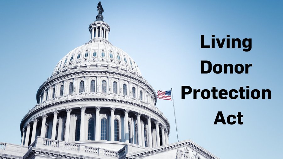 The Living Donor Protection Act was recently reintroduced in Congress. This legislation seeks to protect living organ donors from discrimination in areas of life and disability insurance. Visit our website to contact your members of Congress: bit.ly/3M8lNUC