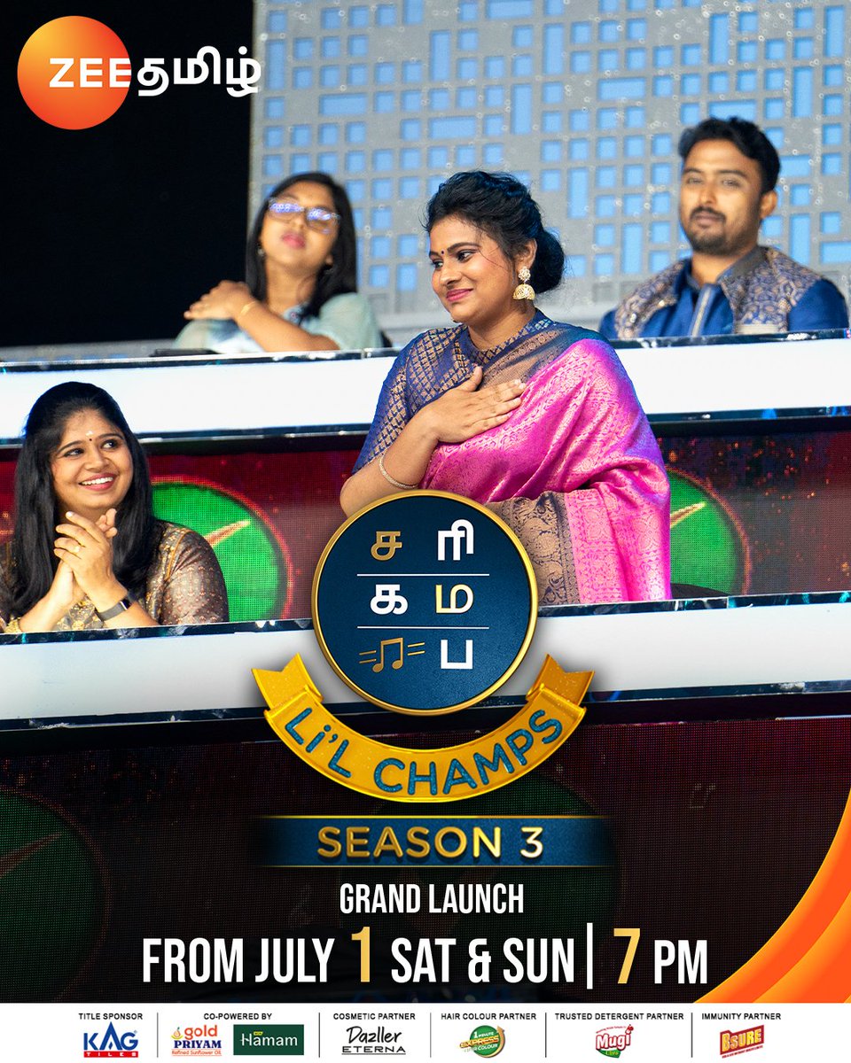 Jore-ah நம்ம Juries -ah Welcome பண்ணுவோம் ..! 🥳

Saregamapa Lil Champs Mega Audition | July 1 | சனி மற்றும் ஞாயிறு இரவு 7 மணிக்கு.

#SaregamapaLilChamps3 #SaregamapaLilChamps @vaikomvijayalakshmi @singer_mano @vijayprakashvp @abhiramiact @archanachandhoke @singersrinivas