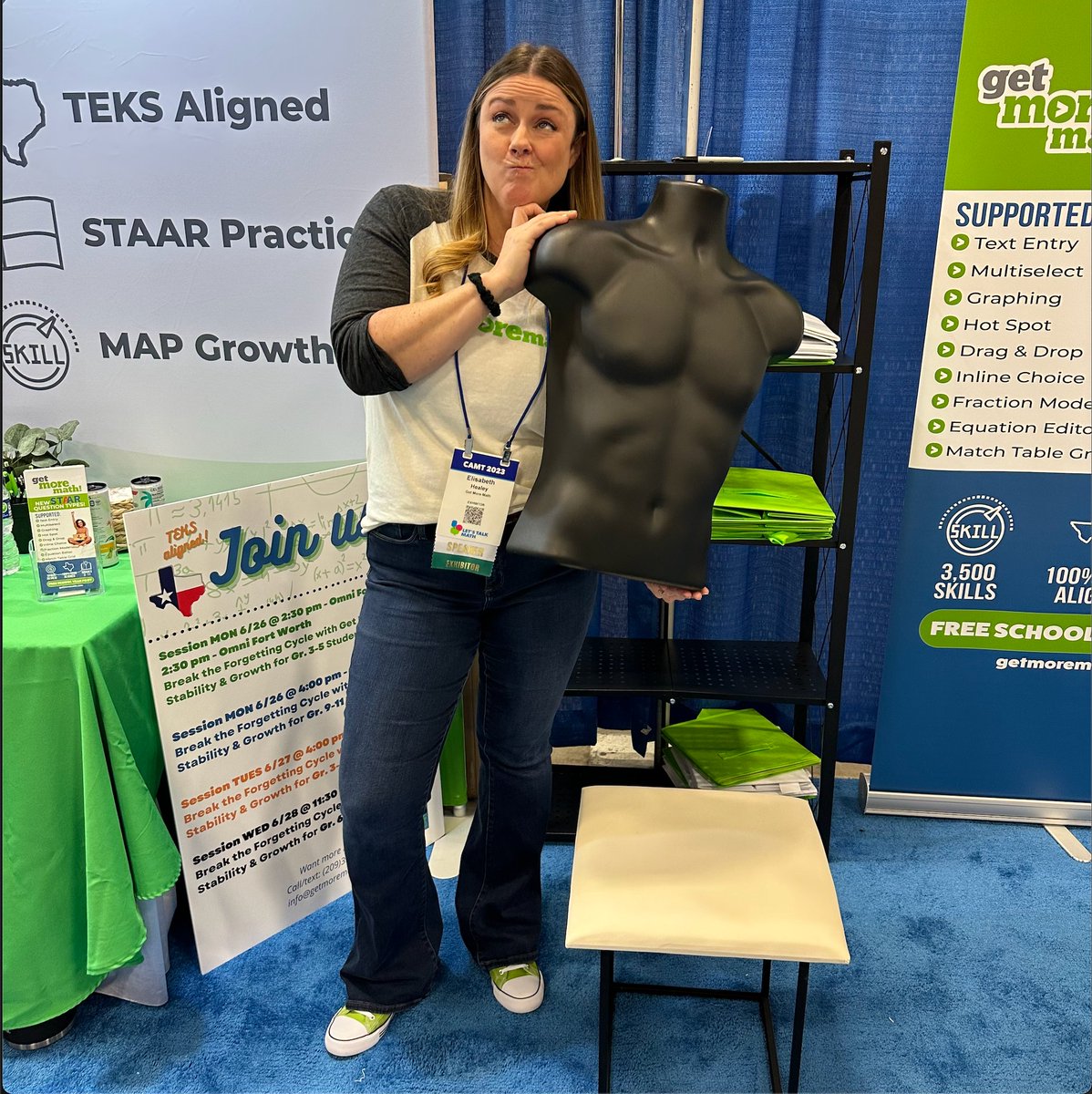 📢Did you miss out on grabbing one of our awesome shirts at the #CAMT23 #GetMoreMath Booths?  📰Great news! ✨There's still a chance to get your hands on our exclusive t-shirts during our last session of the day at 11:30AM in RM 203!✨