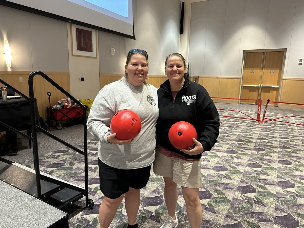 SheilaVAHPE's tweet photo. These teachers had the most creative tweets for goalball yesterday @asoftballin18 @BLace08 @JMU_CTA #apeCTA2023 Thanks to @GopherSport for donating the beeper balls! https://t.co/MjwUFDl3Y6