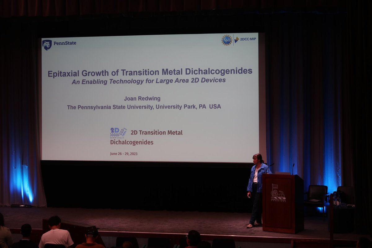 This afternoon’s plenary talk involves Professor Joan Redwing from <a href="/PENNSTATEU1/">PennStateUniversity</a> discussing about Expitaxial growth of transition metal dichalcogenides.