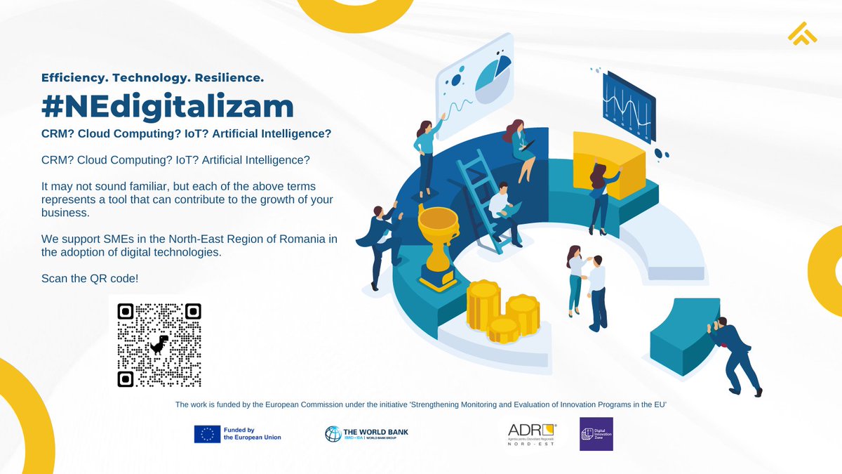 RegioNordEst's tweet photo. We are happy to announce that the
@WorldBank
- in partnership with the #NERegionalDevelopmentAgency, funded by the @EuropeanCommission - has initiated a #pilotproject to evaluate the level of #digitization of the SMEs in our region
👉https://t.co/dwdeLkxv2o https://t.co/SWugDtBucc