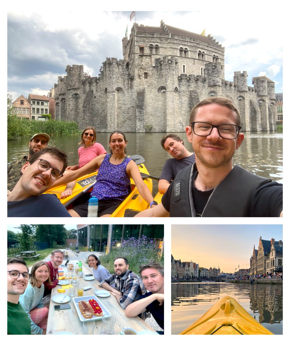 💪 A good team gets the work done better. Yesterday we enjoyed our summer #teambuilding with 🚣‍♂️ kayaking along Ghent's beautiful canals and finishing with a delicious barbecue. On the kayaks, like in science, we #neverstopexploring. 
#CryoEM #startups