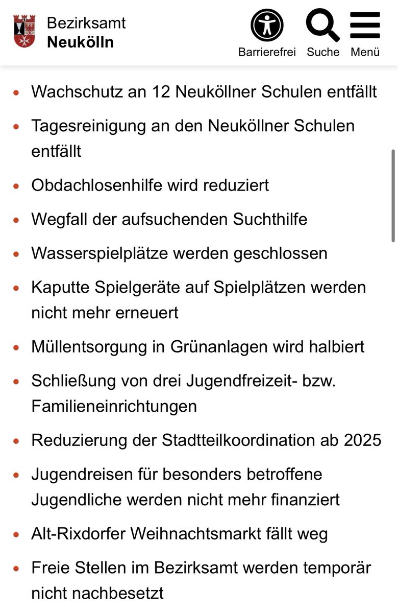 „Das Beste für #Berlin“, so ist schwarz-roter Koalitionsvertrag übertitelt. Das sind die ersten Folgen von Team #Wegner & #Giffey für Neukölln: Keine Reparaturen von Spielplätzen, Schließung von Jugendclubs, weniger Reinigung von Grünflächen, weniger Obdachlosenhilfe…