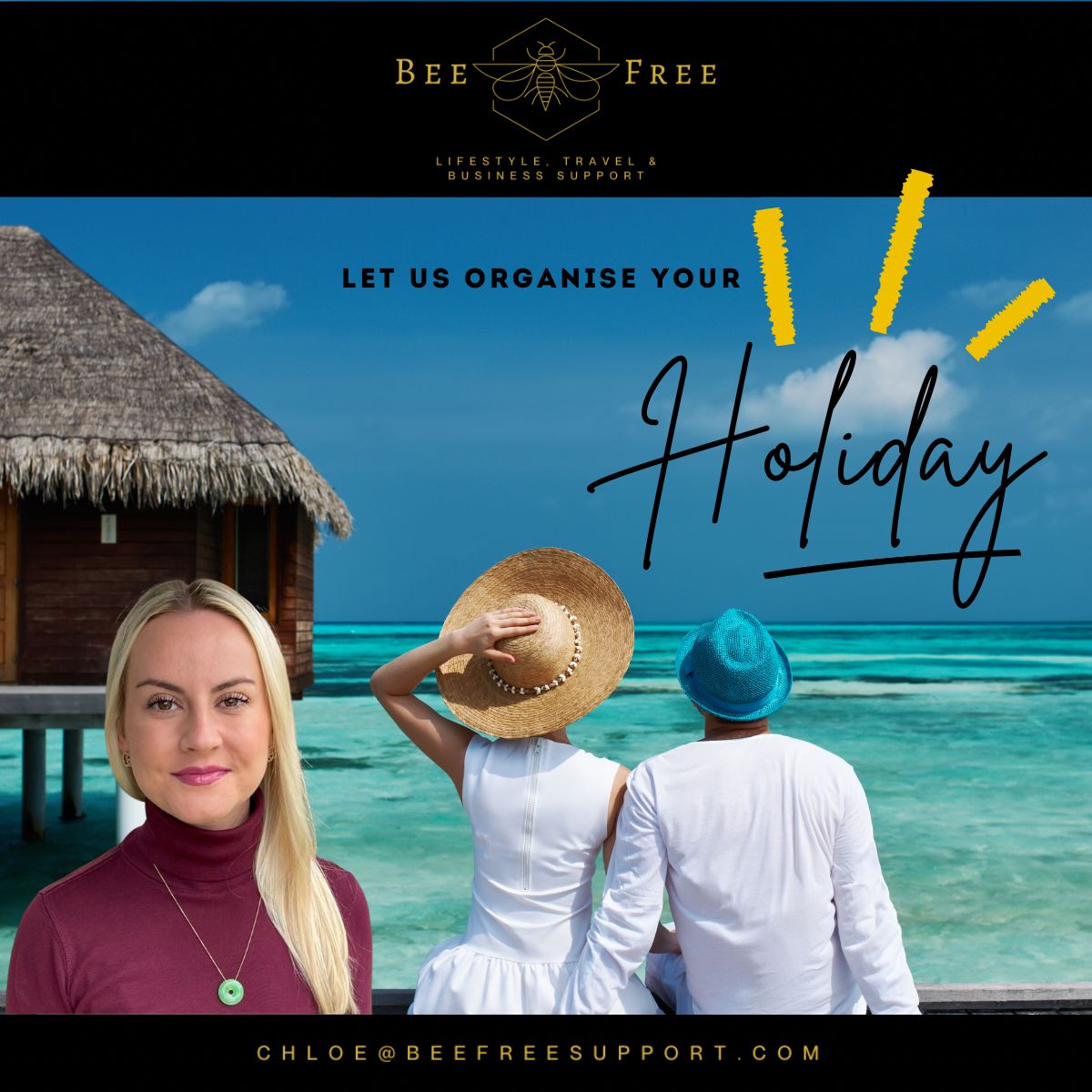 BeeFreeSupport's tweet image. Are you ready to embark on an unforgettable holiday? 
Your dream holiday awaits, and I&apos;m here to make it a reality.
Contact Chloe on the details below:
beefreesupport.com
chloe@beefreesupport.com

#virtualassistant #holidays #beefreesupport