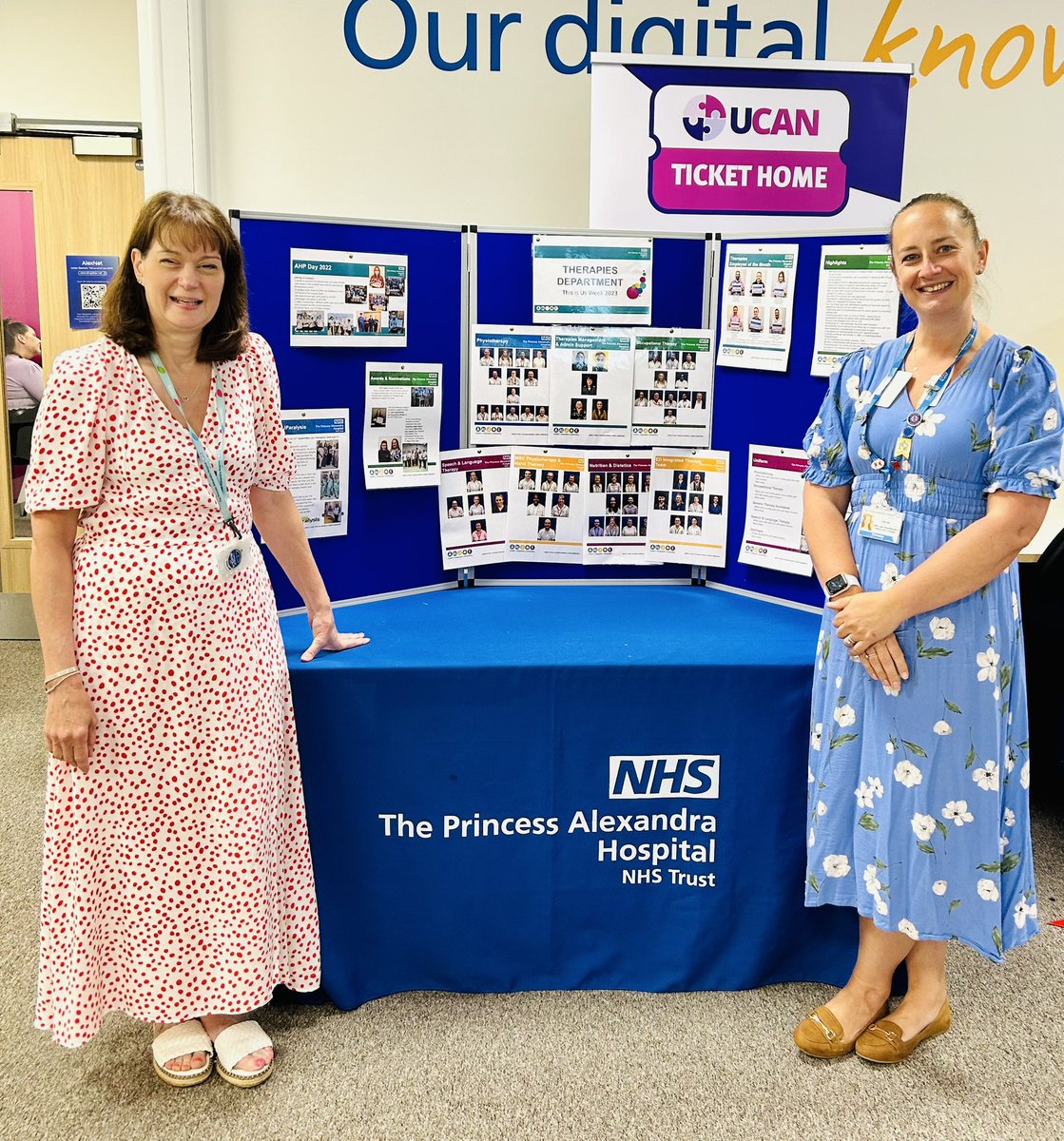 Katie and Donna are on our Therapies Stand at the <a href="/PAHT_LearningOD/">Learning & Organisational Development@PAHT</a> Centre now. Please come and see us! @NHSHarlow #ThisIsUsWeek2023