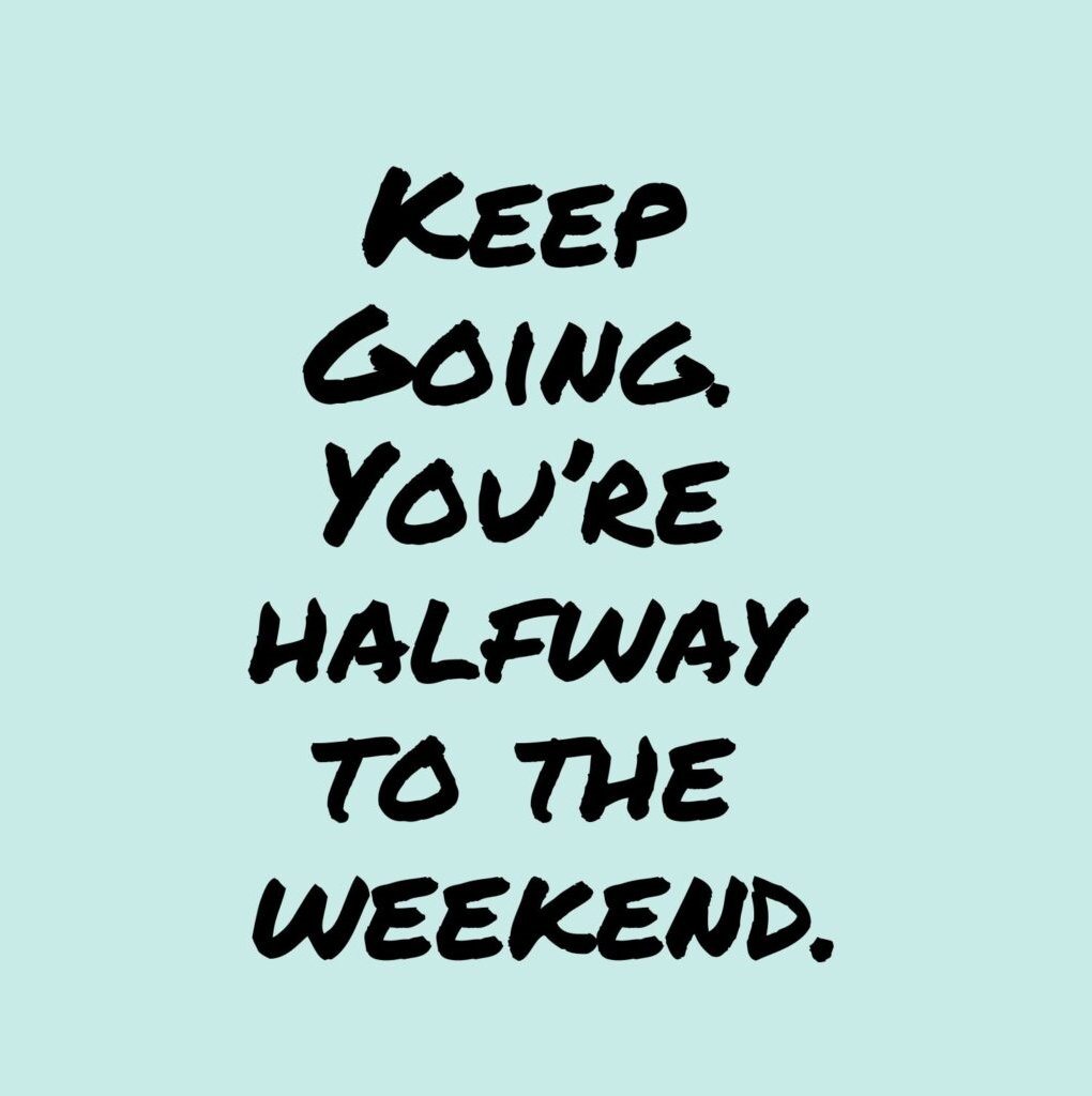 Half way through the week already what is everyone's plans for the weekend #WednesdayMotivation