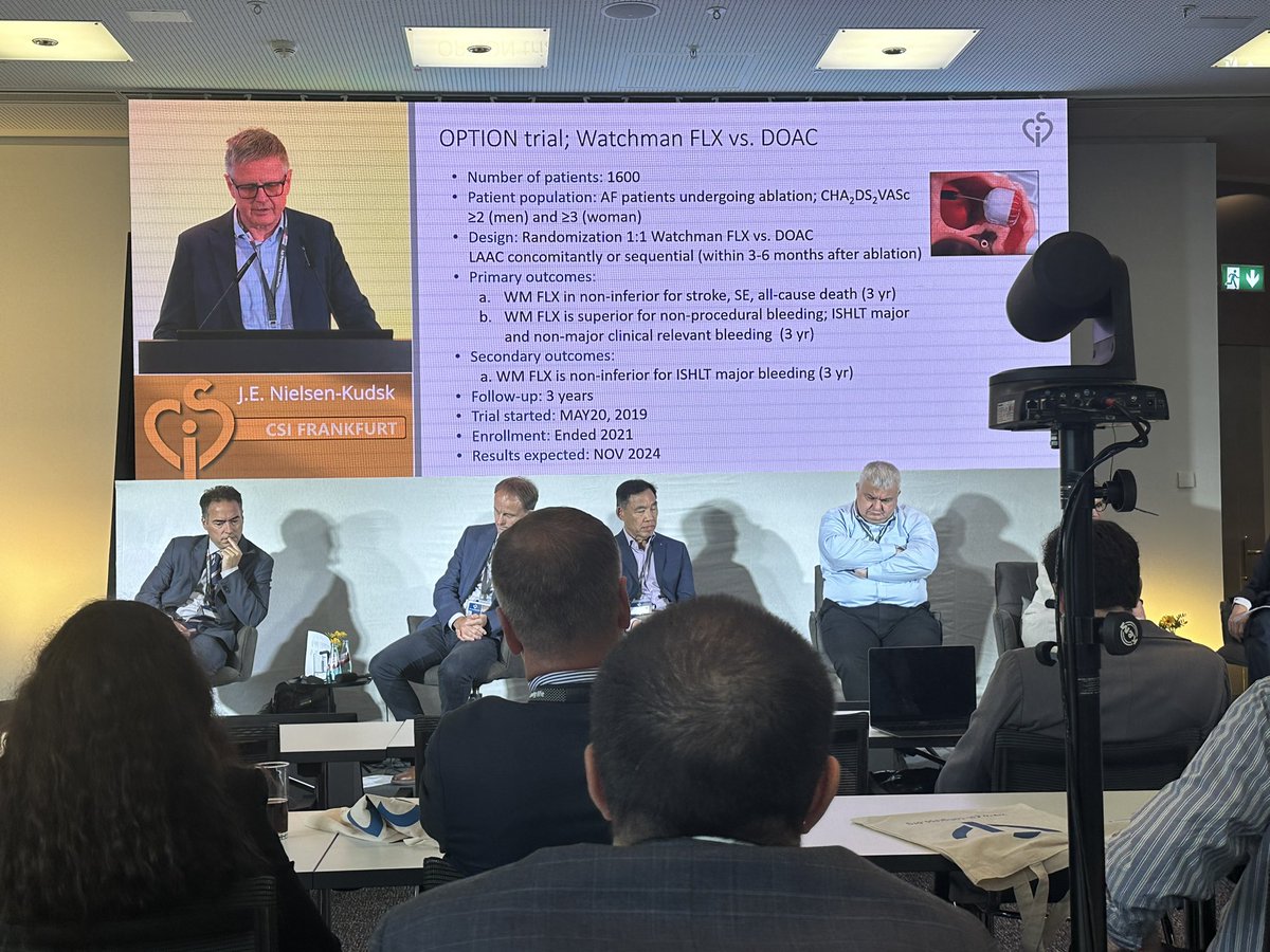 IngoEitel's tweet photo. 👉 #csifrankfurt2023

🚨Landmark trials in #LAA closure summarized by @Nielsen_Kudsk

👇 CLOSURE-AF, CHAMPION, CATALYST, OPTION, LAA-KIDNEY, CLEARANCE, LAAOS-4

🔮 💥 Bright future for #LAAC #LAAO 

@docsaw @PCSchulzeMD @thiele_holger @guroledip @BorisSchmidt5 @VivekReddyMD https://t.co/aVKqRmvmi7