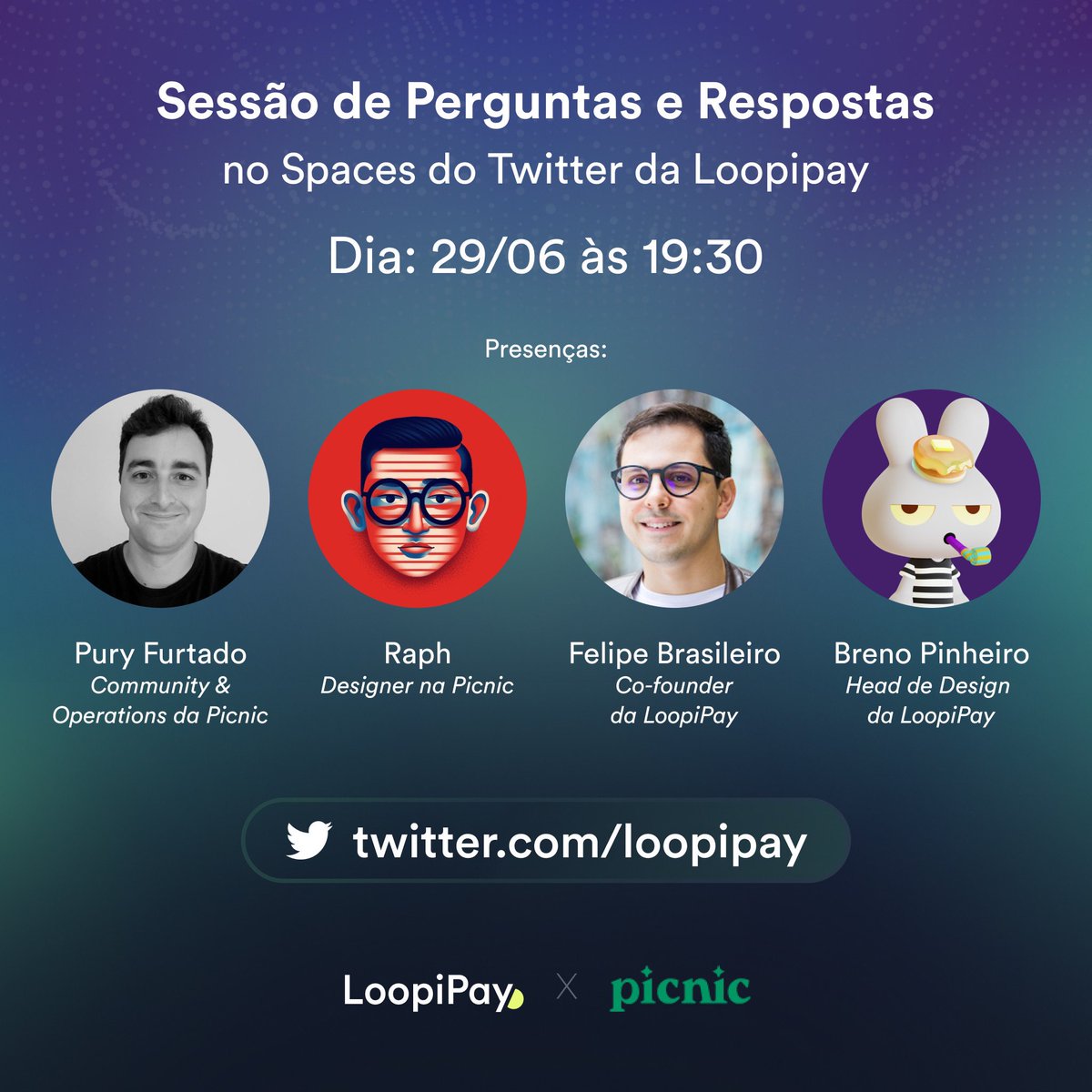 LoopiFinance's tweet photo. A parceria tá ON! Vai rolar evento com o pessoal da @usePicnicBR 🧺✨

Convidamos vocês a participarem do spaces que vai acontecer amanhã, às 19:30.

Vem falar sobre web3 com a gente! 🥹 https://t.co/QjJO9n6fTj