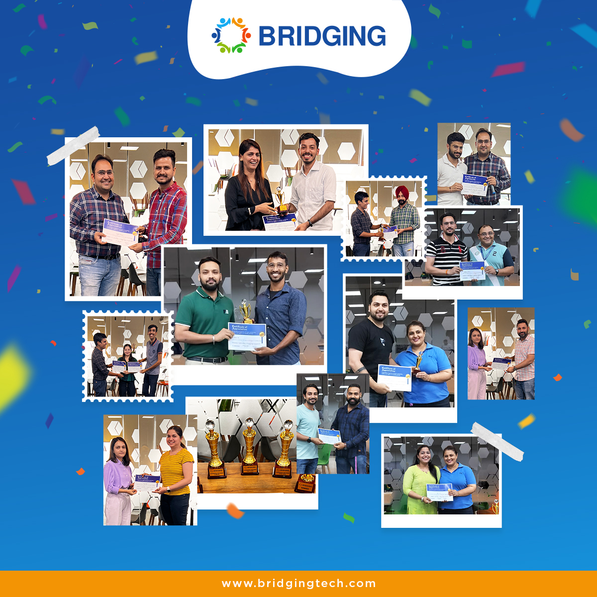 Celebrating Excellence in Sports! Bridging Technologies proudly honors the champions of the 'League of Champions'. Congratulations to all for pushing boundaries and inspiring greatness!  #BridgingTechnologies #corporateevent #sportsevent #sports #prizedistributionceremony