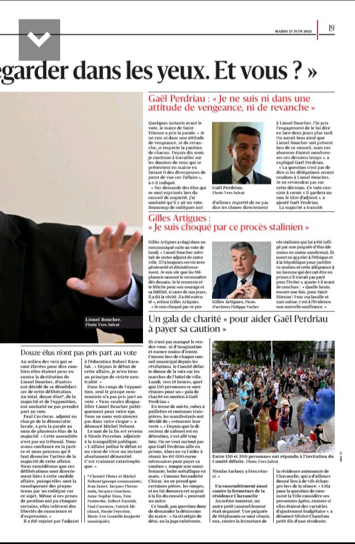 Face à une démonstration digne d’un régime autoritaire, une décision inique sur le fond comme sur le principe: comment le Maire de <a href="/saint_etienne_/">Ville Saint-Étienne</a> mis en examen et sous contrôle judiciaire peut-il conserver la possibilité de démettre un adjoint qui défend une victime ?