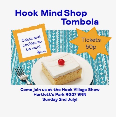 The Hook Village Show has come around again!
Open from 12-5pm, all kinds of baked goods supplied by our shop team available at our stall 🍰
We look forward to seeing you!

#mindshop #mind
#MentalHealthMatters #tombola #cake #fete #hooklions