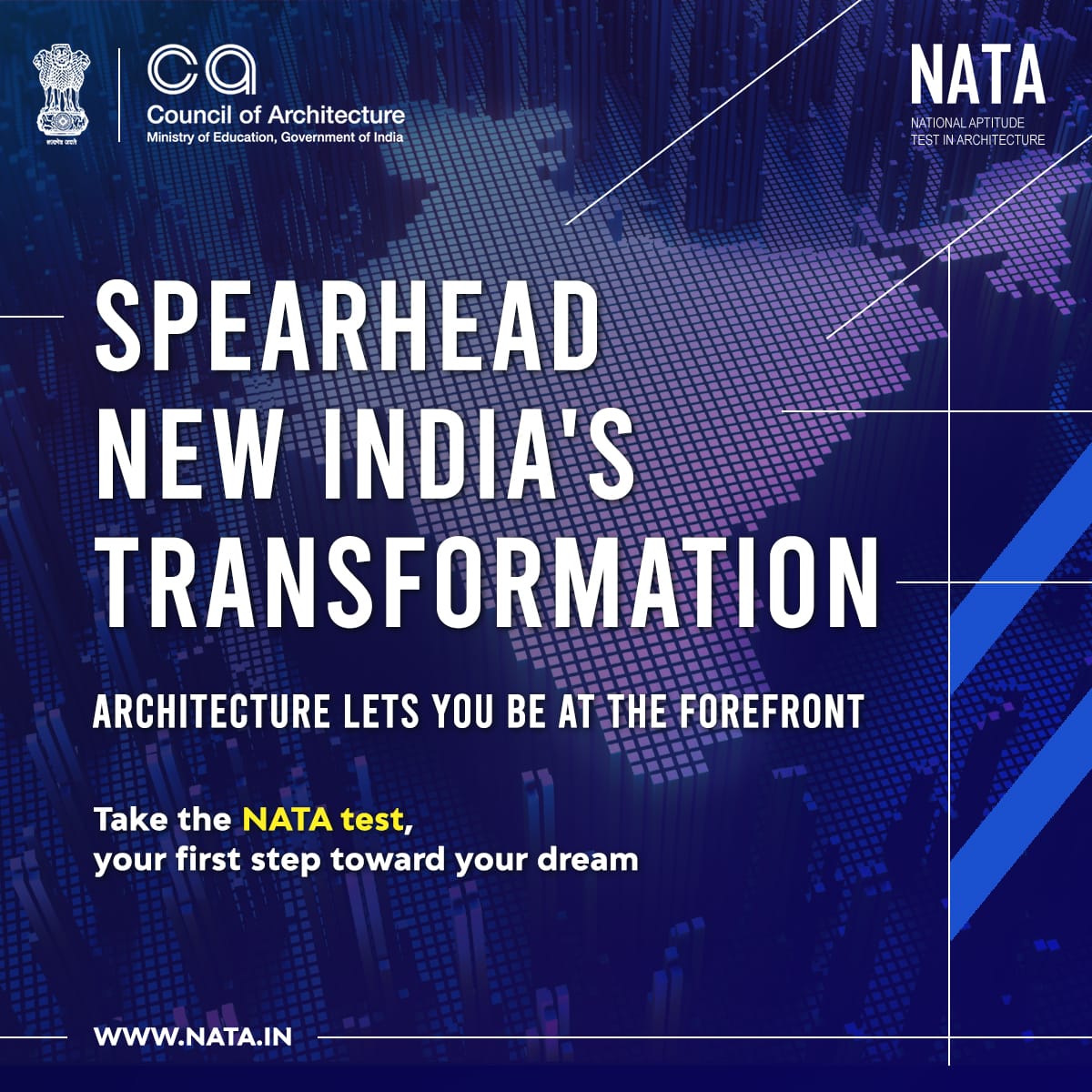 CouncilofArchi1's tweet photo. Embrace the future of architecture. Discover your path with the NATA test and pave the way toward realizing your dreams.
Join the forefront of India's transformation through the power of design.
#COA #Nata2023 #newindia #studentarchitecture #architect #careertransformation https://t.co/UeYOPGxlAU