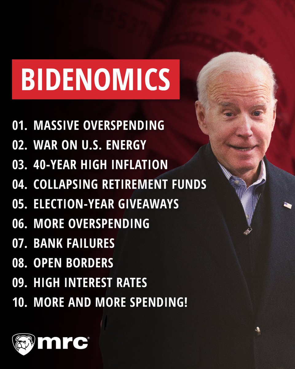 theMRC's tweet photo. Biden is delivering an address today at 1 p.m. on what the administration has dubbed "Bidenomics." 

This is what Bidenomics really is. https://t.co/CV5yrUDirU