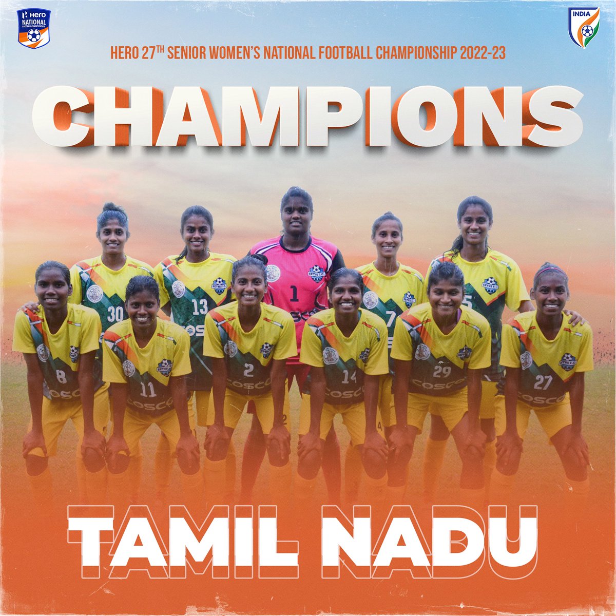 🏆 TAMIL NADU ARE THE CHAMPIONS 🏆

A supreme comeback sees them clinch their 2️⃣nd title in the Hero Sr Women's NFC 👏👏👏

TN 2️⃣-1️⃣ HRY

#TNHRY ⚔️ #HeroSrWNFC 🏆 #IndianFootball ⚽