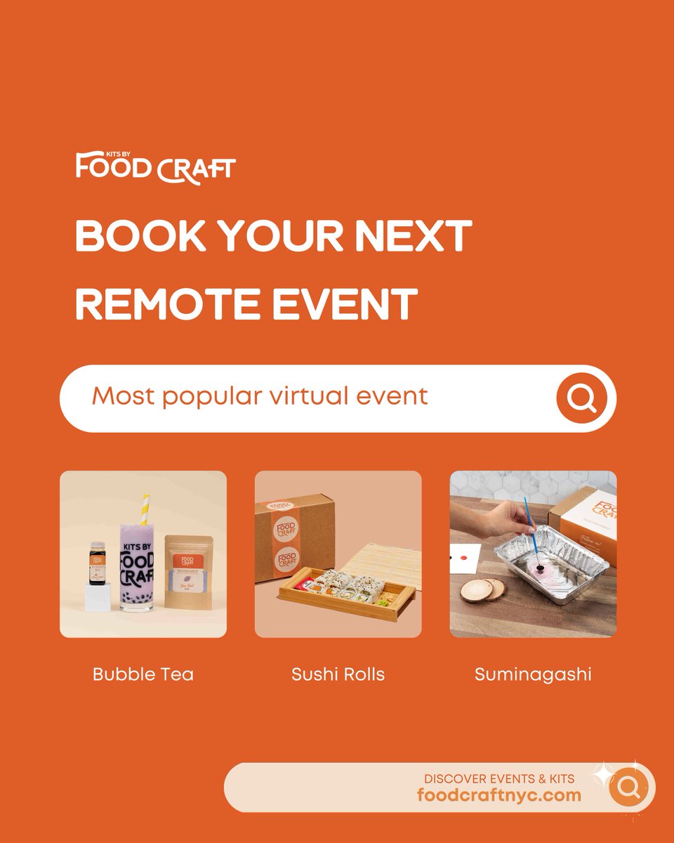 foodcraftnyc's tweet image. Seeking for exciting &amp;amp; unique teambuilding events? 🔍

Discover, explore, and feel inspired!✨

Link in bio to check out our experiences and book your unforgettable teambuilding event today!🔗

#remoteevents #virtualevents #teambuilding #foodcraft #foodcraftnyc #foodcraftlive