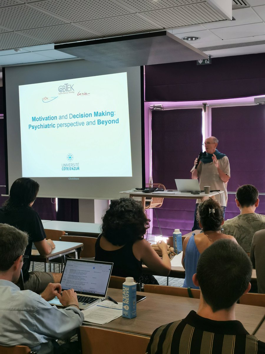 *NEUROMOD MEETING 2023*
We started the day #strong with 3 #presentations this morning. 
Thanks to the lecturers for their excellent job 👏
#rencontre #seminaire @Univ_CotedAzur