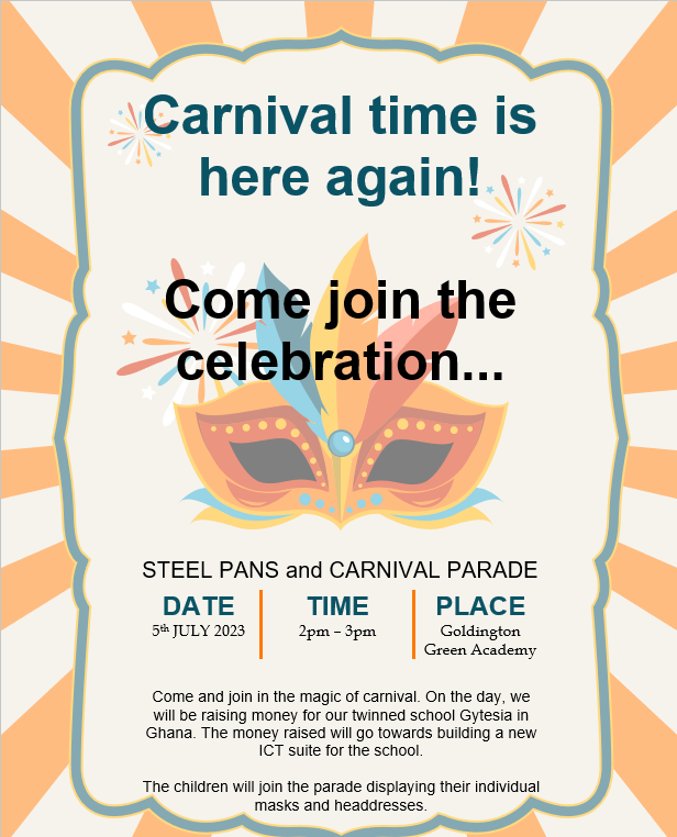 Please see attached a flyer about Carnival Day.