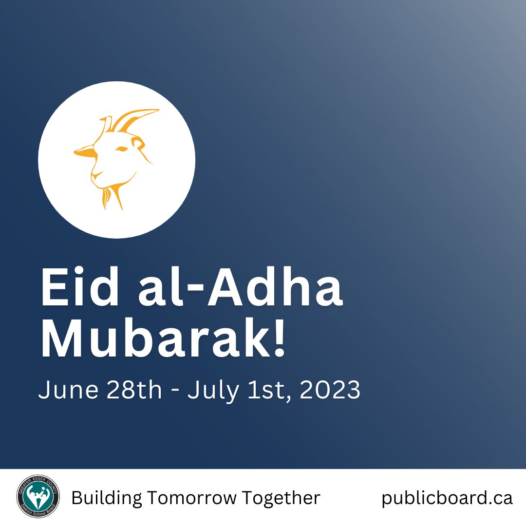 Sunset on June 28th marks the beginning of Eid al-Adha This religious celebration marks the end of the Hajj pilgrimage and commemorates the Prophet Abraham’s faithfulness to God. Eid al-Adha Mubarak!