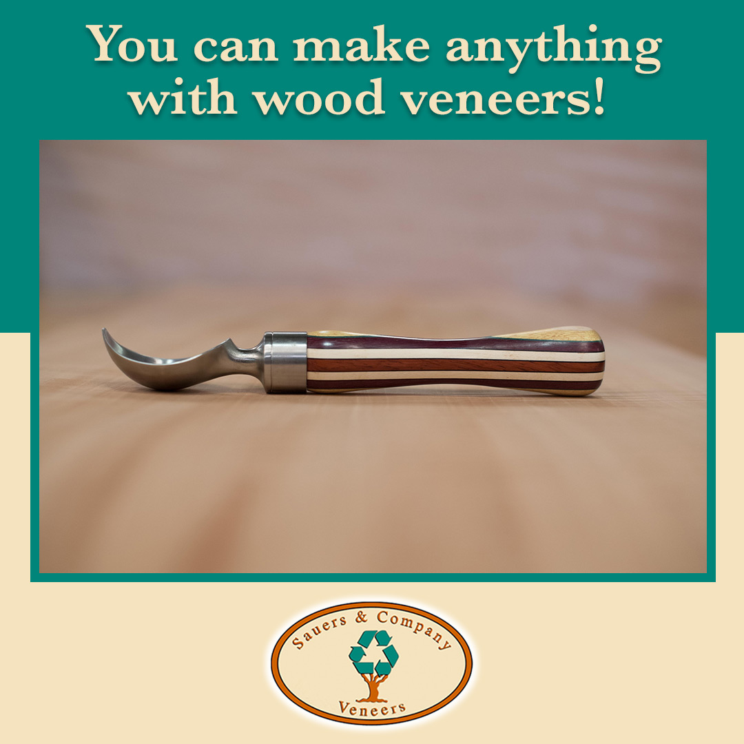 Did you know you can make almost anything with wood veneers? Check out this ice cream scoop for some inspiration! What would you make? #getcreative ow.ly/7xC850OJJtF