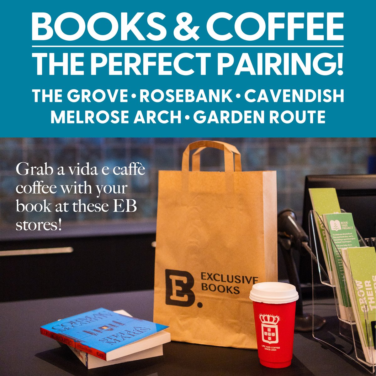 Exclusive Books on Twitter "📚 + ☕ = ️ Grab a vida e caffè coffee at