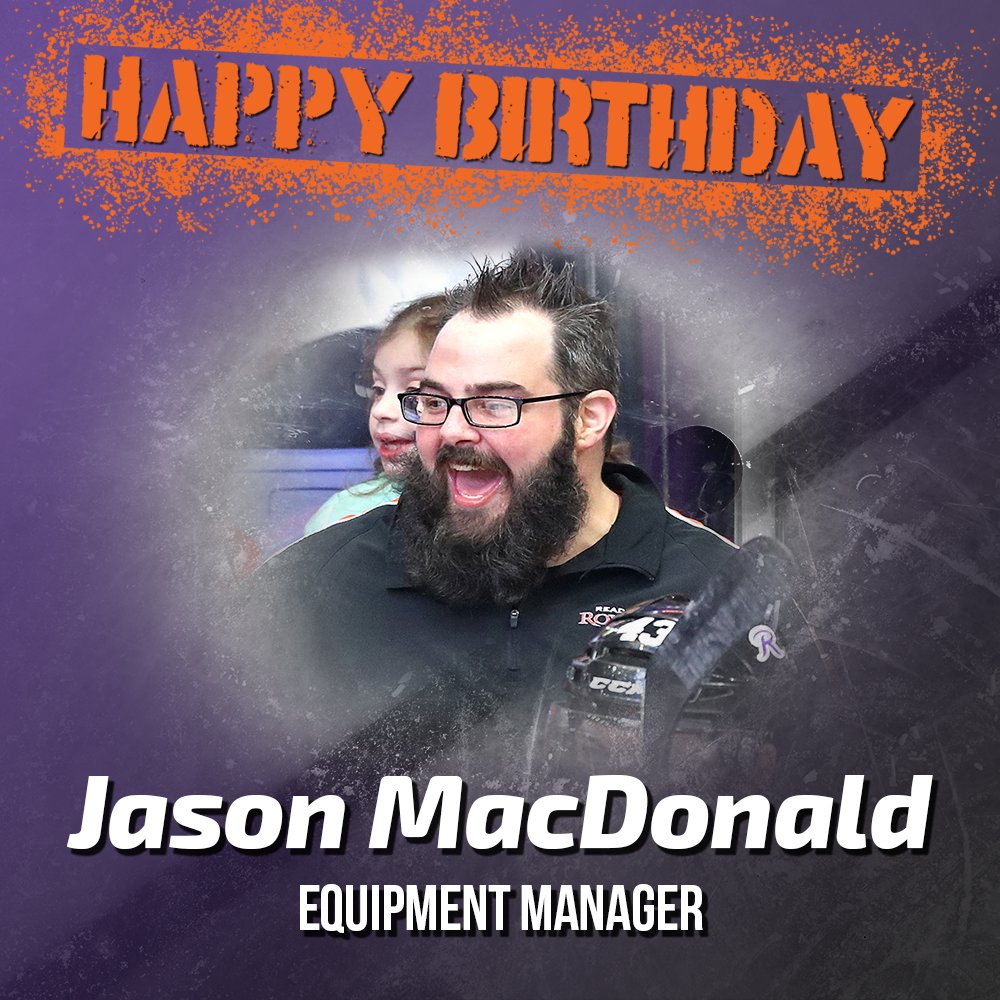 Happy birthday to Jason MacDonald, our Equipment Manager! Drop him a HBD in the comments  