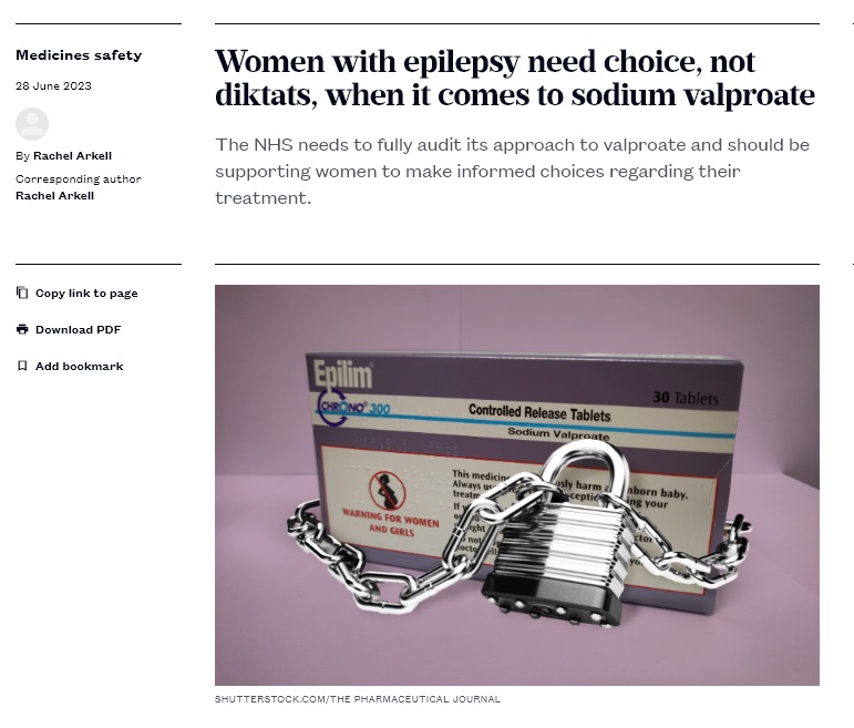 Out today in @PJOnline_News - here I argue the pregnancy prevention programme for sodium valproate desperately needs reformulating. I argue it unduly restricts potentially lifesaving medication based on an individual's capacity to reproduce. pharmaceutical-journal.com/article/opinio…