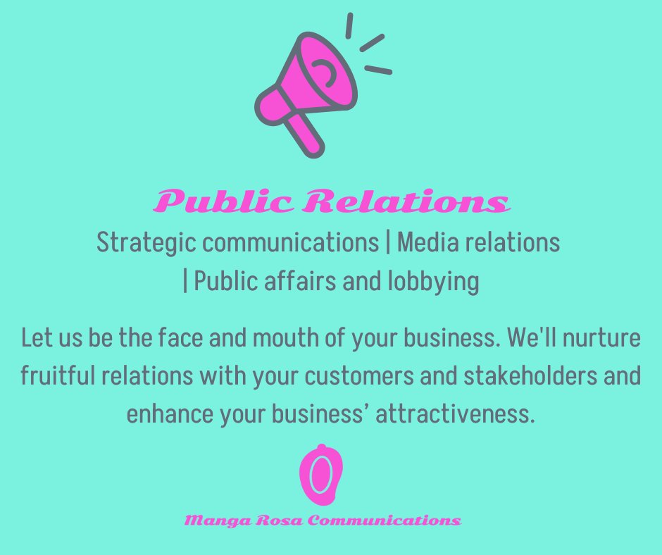 #whatwedo Let us be the face and mouth of your business. We'll nurture fruitful relations with your customers and stakeholders and enhance your business’ attractiveness. #pr #publicrelations #lobbying #publicaffairs #marketingagency #business #followthemango