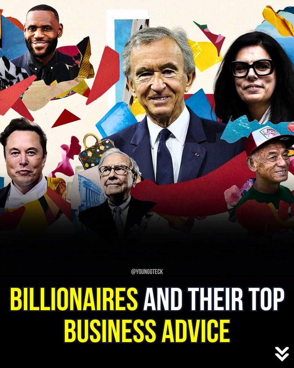 YounggTeck's tweet photo. Billionaires and Their Top Advice:

[A Thread🧵] https://t.co/4TaCSDZBQt