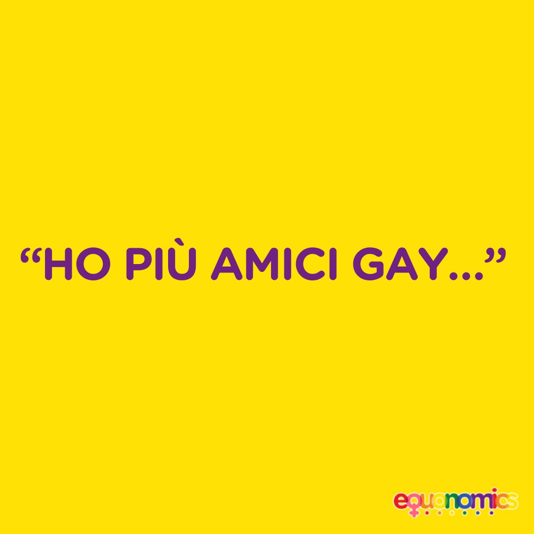 Quanti di voi hanno amici gay ma li trattano come normodotati?

#equonomics 
#lgbtq
#genderequality