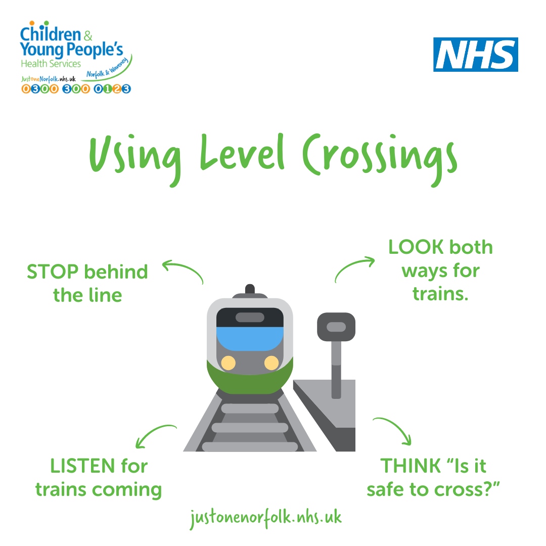 NorfolkCYP's tweet image. This week is Rail Safety Week and it is important to help children stay safe around trains and tracks.
More information can be found at Just One Norfolk - justonenorfolk.nhs.uk/staying-safe/s…

#RSW #LevelCrossingSafety