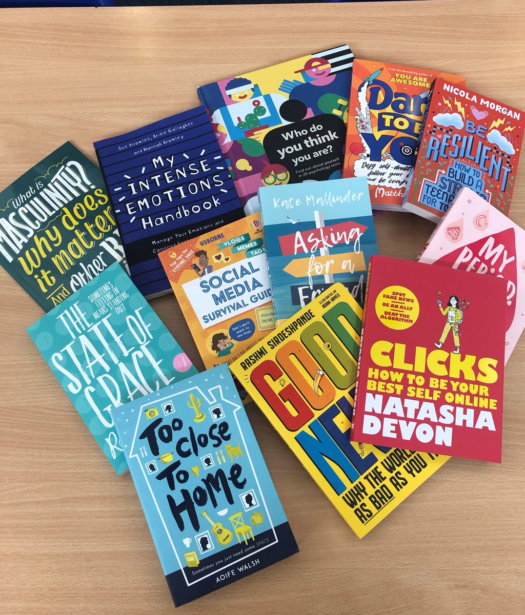 Thank you to Miss Roach & the Thrive team, who have enabled us to add more Mental Health & Wellbeing books to the library. We have also purchased some notebooks with inspirational front covers which will be available to students in the Safe Space #TheCTAWay #mentalhealthbooks