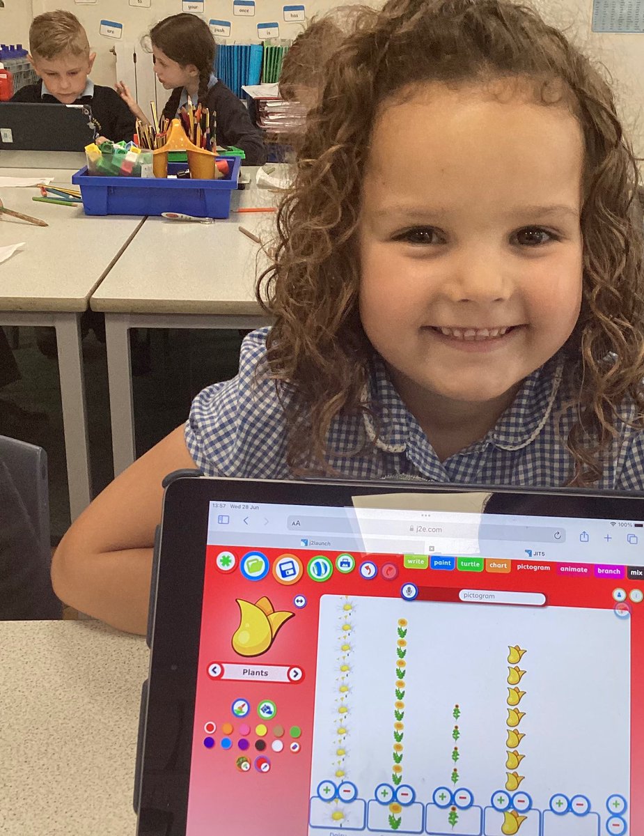 OurLadysCP's tweet image. Year 1 have been collecting data around school to find out favourite plants, colours and prayers. They have then inputted the data from their tally chart into a pictogram using the iPads! @OurLadyandAllS1 #CatholicLife #ComputingInAction #TeamWork #SpeakingSkills