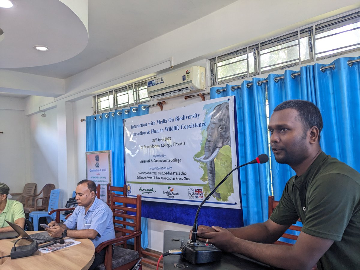 aaranyak's tweet image. In another #InteractiveWorkshop at Doomdooma, we discussed how the #media can contribute to #BiodiversityConservation, #coexistence, and in reducing human-elephant conflict with prominent local media persons from #Doomdooma, #Kakopathar, #Sadiya, and #Saikhowa of #Assam.