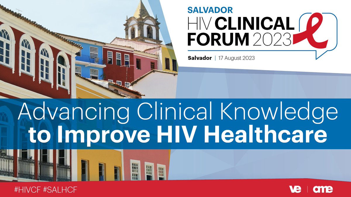 If you’re attending @aidsinbahia, make sure to stop by the Salvador #HIV Clinical Forum!

Featuring regional & international speakers, this year’s program is all about #INSTIs – myth-busting, clinical cases, & more.

Register >> bit.ly/3pyVUVj

@ufrj @ufba #SALHCF #HIVCF