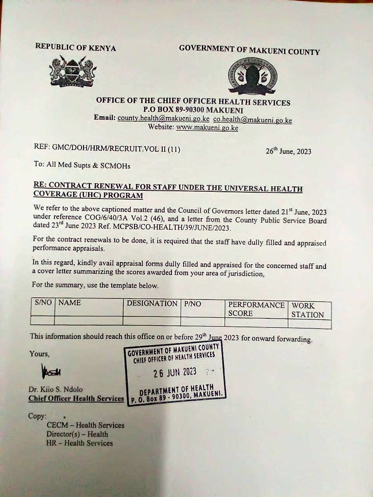 Makueni county.
Process ongoing.
27th/06/2023
#uhckenya