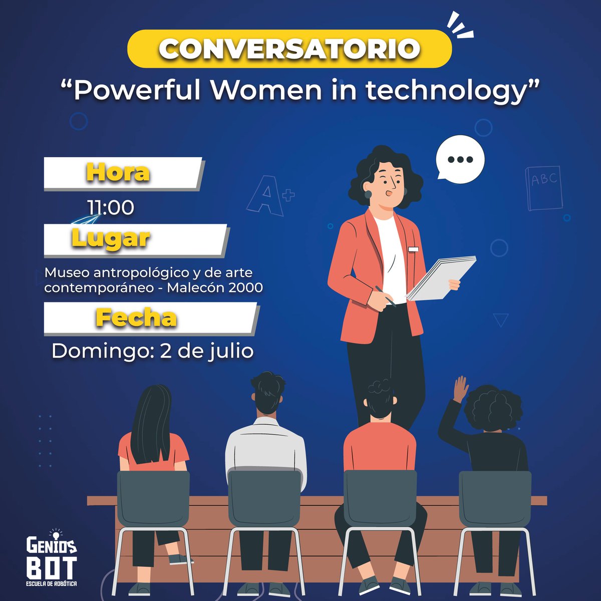 FProVidaEcuador's tweet photo. Conversatorio "Powerful Women in Technology" 12:30 en el Auditorio del @MaacEc https://t.co/E0zEUykysG