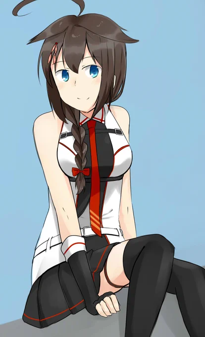遅れましたが時雨改三再び描きました #艦これ