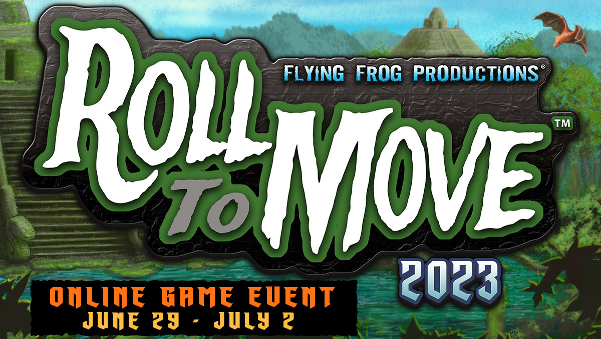 FFPGames's tweet photo. It's almost time... Roll-To-Move 2023 begins tomorrow!  It's not too late to get your badge here:

https://t.co/jVHmU2PlbH

#boardgames #tabletopgaming #tabletop #bgg #RolltoMove #shadowsofbrimstone #flyingfrog #ffp #games https://t.co/KiRxDFOnXN