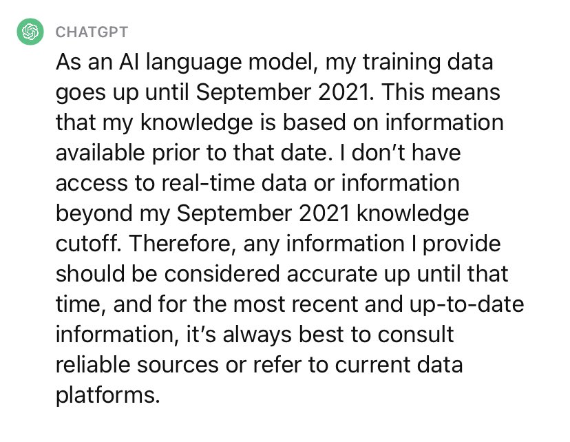 Food for thought for those using #ChatGPT #AI