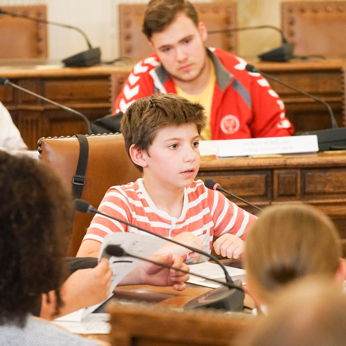 VilledeReims's tweet photo. Dernière #séance plénière de l’année scolaire pour le #ConseilMunicipal des #Jeunes ! L’occasion pour les #collégiens de revenir sur les projets mis en place, comme la Journée #interG, l'échange avec les collègiens de #Tchernihiv ou encore les nombreuses actions sur l’#écologie. https://t.co/THmlkKQgRU