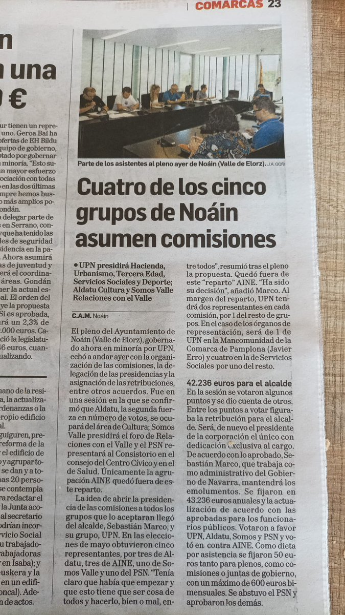 AineNoain's tweet photo. Interesante primer pleno en el Ayuntamiento de Noáin. @DiariodeNavarra https://t.co/eoBBVxlGth