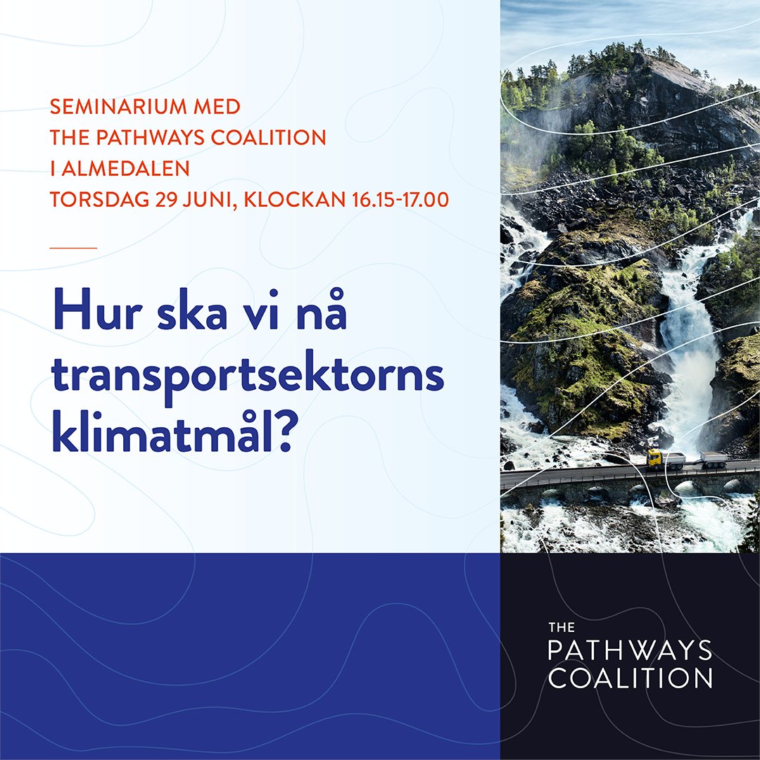 The Pathways Coalition (@thepathwayscoa1) on Twitter photo Vem ska se till att klimatmålen för transporter nås?
Är det företagen eller politiken som visar ledarskap?
Deltar i seminariet gör @scaniasverige @eon_nordic <a href="/ericsson/">Ericsson</a> <a href="/ElectroluxGroup/">Electrolux Group</a> <a href="/AnnaCarenS/">Anna-Caren Sätherberg</a> <a href="/johornberger/">Johanna Hornberger</a> <a href="/DanielHellden/">Daniel Helldén</a> <a href="/KAO_KD/">Kjell-Arne Ottosson</a>
program.almedalsveckan.info/event/user-vie… Vem ska se till att klimatmålen för transporter nås?
Är det företagen eller politiken som visar ledarskap?
Deltar i seminariet gör @scaniasverige @eon_nordic <a href="/ericsson/">Ericsson</a> <a href="/ElectroluxGroup/">Electrolux Group</a> <a href="/AnnaCarenS/">Anna-Caren Sätherberg</a> <a href="/johornberger/">Johanna Hornberger</a> <a href="/DanielHellden/">Daniel Helldén</a> <a href="/KAO_KD/">Kjell-Arne Ottosson</a>
program.almedalsveckan.info/event/user-vie…
