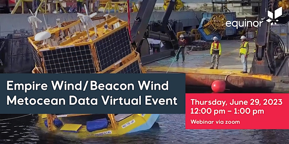 EquinorWindUS's tweet photo. Tomorrow we are hosting a virtual event to present data collected from our metocean buoys located in the #empirewind and #beaconwind lease area. Join us by registering here: https://t.co/z2Mc9oaBz9

#offshorewind https://t.co/PclvrPeEOG