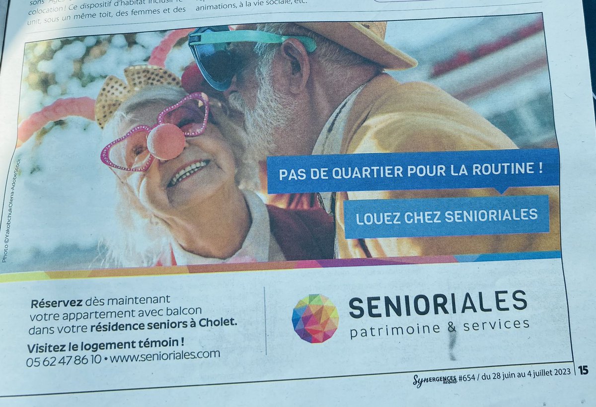 Vous l’avez eu dans votre boîte aux letttres ? Ou êtes passé le prendre ? Plein de belles choses à découvrir dans l’agglomération du Choletais… nous compris 😃 <a href="/senioriales/">Senioriales</a> #bienvieillir #cholet #synergenceshebdo