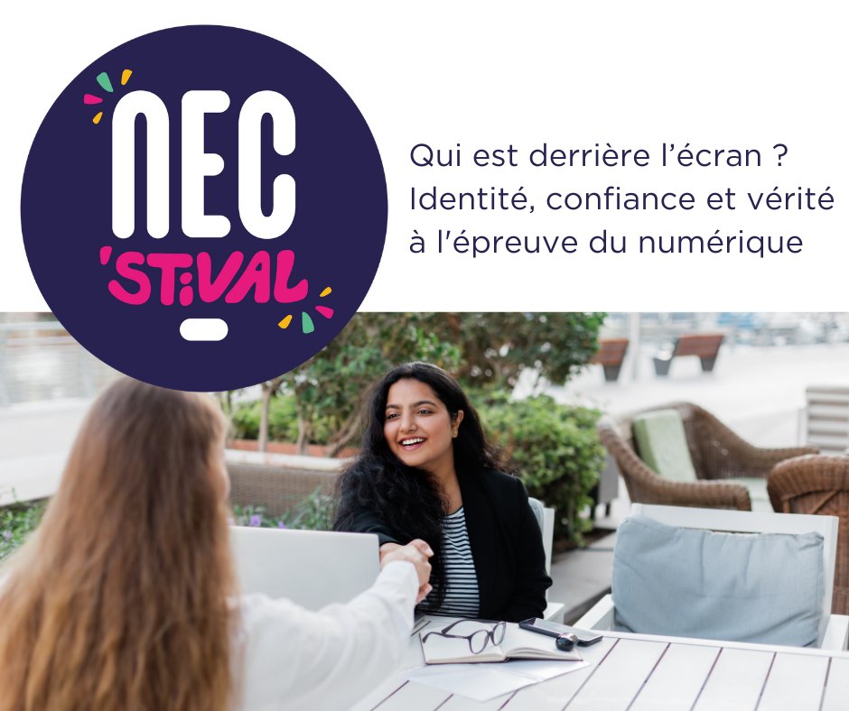 Hub Francil'in (@francil_in_hub) on Twitter photo Qui est derrière l'écran ? Identité, confiance et vérité à l’épreuve du numérique est le sujet de notre seconde table ronde au Nec'stival.
Inscrivez-vous pour en discuter avec nos intervenants ➡ lnkd.in/eBr22mte
<a href="/BanqueDesTerr/">Banque des Territoires</a> <a href="/ANCTerritoires/">Agence nationale de la cohésion des territoires</a> <a href="/GrandParisMGP/">Métropole du Grand Paris</a> Qui est derrière l'écran ? Identité, confiance et vérité à l’épreuve du numérique est le sujet de notre seconde table ronde au Nec'stival.
Inscrivez-vous pour en discuter avec nos intervenants ➡ lnkd.in/eBr22mte
<a href="/BanqueDesTerr/">Banque des Territoires</a> <a href="/ANCTerritoires/">Agence nationale de la cohésion des territoires</a> <a href="/GrandParisMGP/">Métropole du Grand Paris</a>